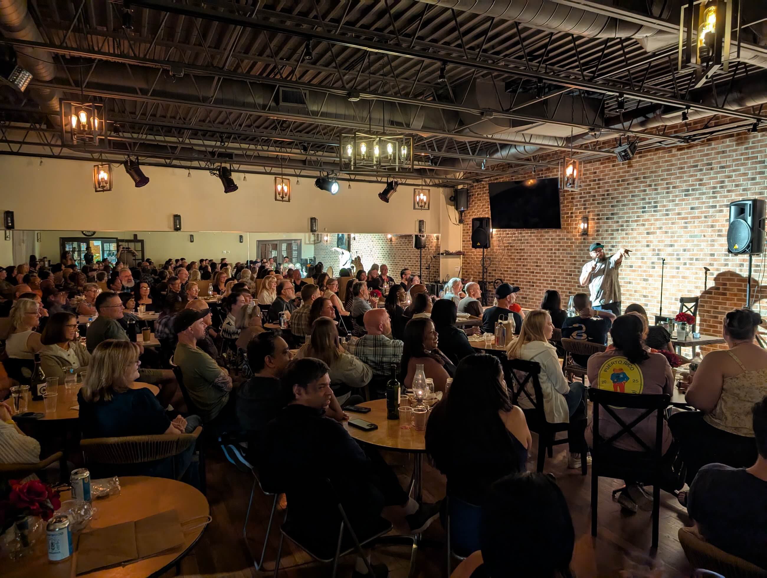 Packed comedy show